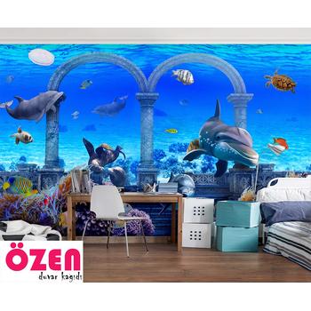 3 Boyutlu Derinlik Akvaryum - Yunus Balıkları