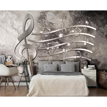 3 Boyutlu Müzik Notaları Duvar Kağıdı