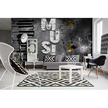 3 Boyutlu Müzik Yazılı Duvar Kağıdı