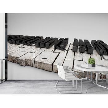 3 Boyutlu Piyano Tuşları Duvar Kağıdı