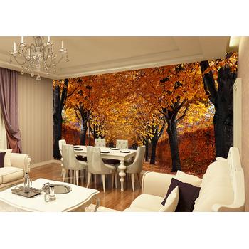 3D Derin Sonbahar Ağaçları Manzarası