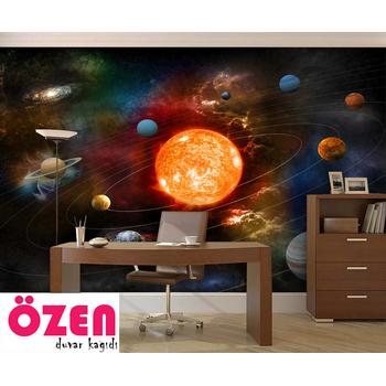 Galaksi - Güneş Etrafında Gezegenler Duvar Kağıdı