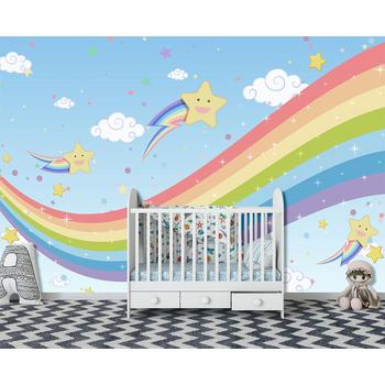 Gökkuşağı ve Gökyüzü Çocuk Odası Duvar Kağıdı