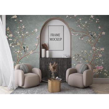 Muhteşem Ağaç Dalları ve Çiçekler Özel Tasarım Duvar Kağıdı