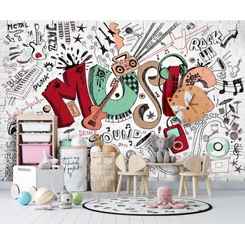 Müzik Notaları Yazılı Özel Tasarım Duvar Kağıdı