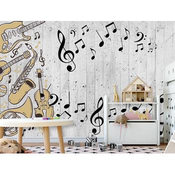 Müzik Notaları ve Enstrümanlar Duvar Kağıdı