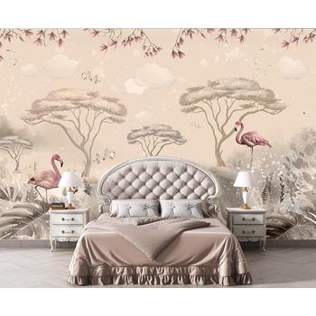 Orman içerisinde Flamingolar Duvar Kağıdı