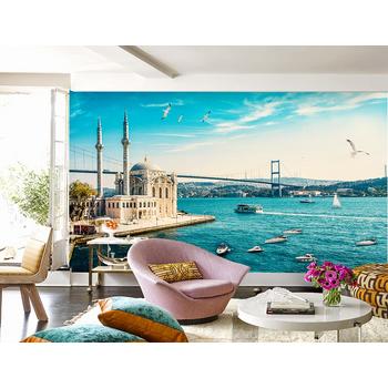 Ortaköy Cami ve Köprü Manzarası Duvar Kağıdı