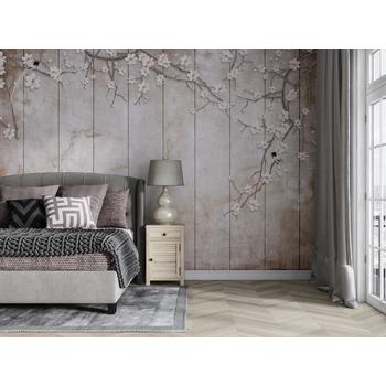 Sarkan Ağaç dalları ve Çiçekler Duvar Kağıdı