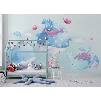 Sevimli Büyük Balıklar Çocuk Odası Duvar Kağıdı