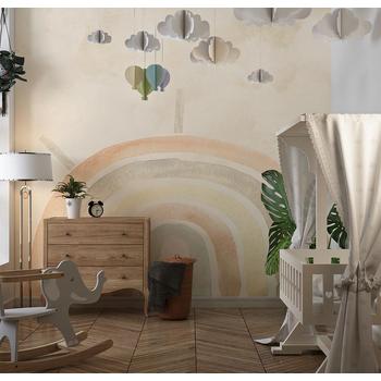 Soft Renkler Gökkuşağı Çocuk Odası Duvar Kağıdı