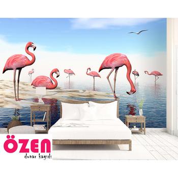 Su Üzerinde Pembe Flamingolar