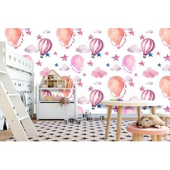 Uçan Balonlar ve Yıldızlar Duvar Kağıdı