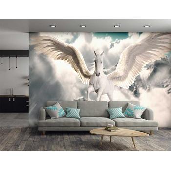 Uçan Beyaz At Duvar Kağıdı