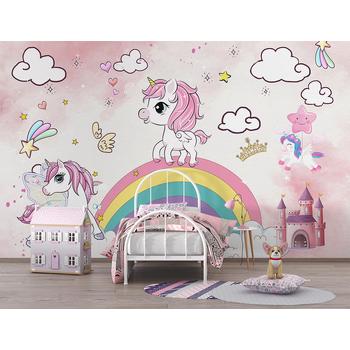 Unicorn Kız Çocuk Odası Duvar Kağıdı