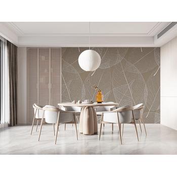 Vintage Duvar Kağıdı, Şeffaf Beyaz Yapraklar duvar Kağıdı