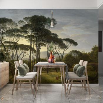 Antik Tropikal Ağaçlar Manzara Duvar Kağıdı