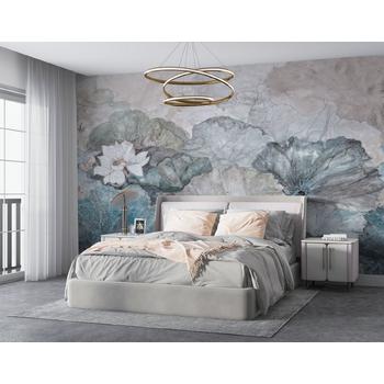 Çiçek Duvar Kağıdı Modelleri ve Fiyatları , Turkuaz Çiçekler