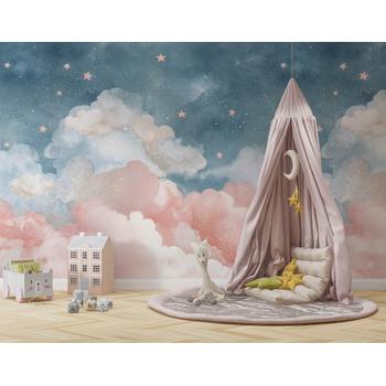 Çocuk ve Genç Odası Duvar Kağıdı Modelleri Renkli Bulutlar