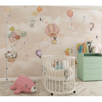 Gökyüzünde Renkli Balonlar Çocuk Odası Duvar Kağıdı