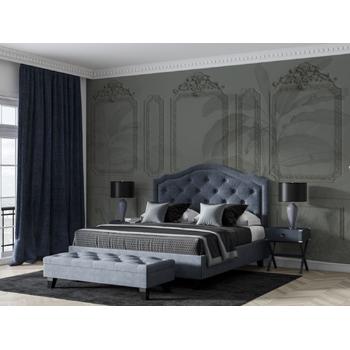 Mobilya Desen üzerinde Tropikal Yapraklar Duvar Kağıdı