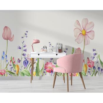 Son Moda Çiçek Desen Duvar Kağıdı Modelleri