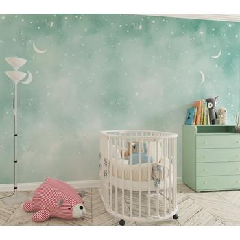 Turkuaz Tonlarda Gökyüzü ve Yıldızlar Çocuk Odası Modelleri