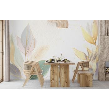 Yağlı boya tarzında Soft Renk Çiçekler Duvar Kağıdı