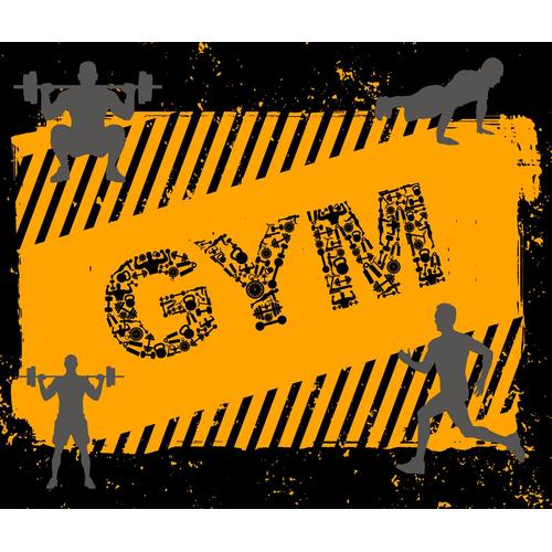 3 Boyutlu Spor Salonları Fitness GYM Duvar Kağıdı 340X287 cm