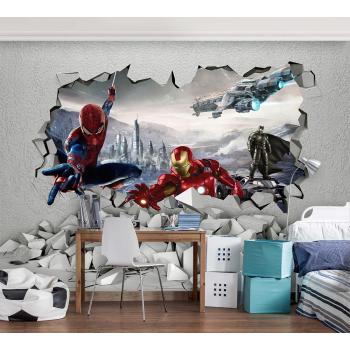 3D Süper Kahramanlar Duvar Kağıdı