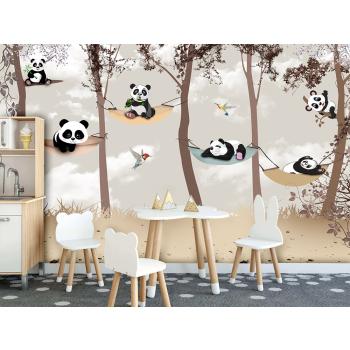 Çocuk 210 Ağaçta Uyuyan Pandalar