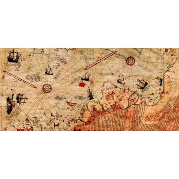 Piri Reis Dünya Haritası Duvar Kağıdı 440x206 cm