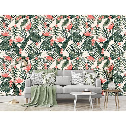 Tropikal Yapraklar Duvar Kağıdı  200X130 cm