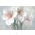 3D Boyutlu Beyaz Pembe Büyük Çiçekler Duvar Kağıdı