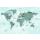 Çocuk Odası Dünya Haritası Su Yeşili Eğitici Duvar Kağıdı