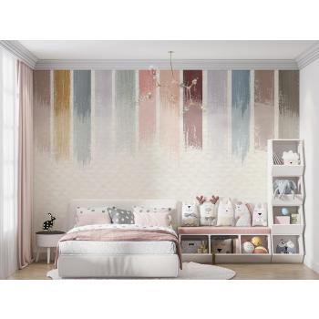 Çocuk Odası Duvar Kağıdı - Bebek Odası Duvar Kağıdı Soft Renkler