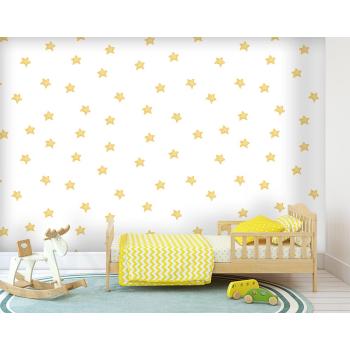 Çocuk Odası Duvar Kağıdı Sarı Yıldızlar