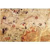 Piri Reis Dünya Haritası Duvar Kağıdı 350x230 cm