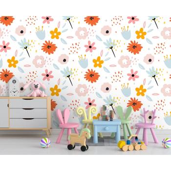 Çiçekler Çocuk Odası Duvar Kağıdı