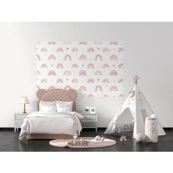 Soft Renk Gökkuşakları Çocuk Odası Duvar Kağıdı 200x130 cm