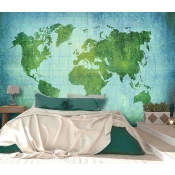Turkuaz ve Yeşil Dünya Haritası