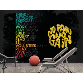 Vücut Geliştirme Spor Salonu Duvar Kağıdı Renkli Yazılar